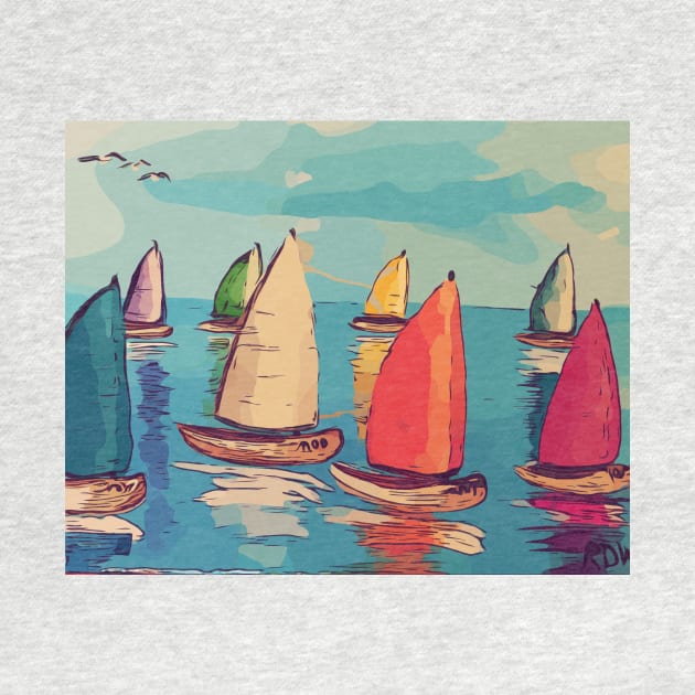 Sailboat illustration by WelshDesigns